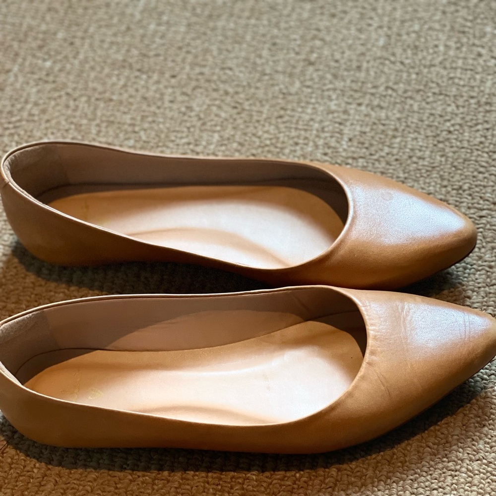 Lulu’s flats in brown leather